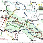 Mapa szlaków turystycznych w Bieszczadach
